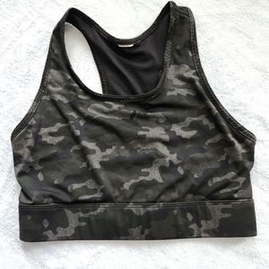 Fabletics Army Camo Sports Bra Medium